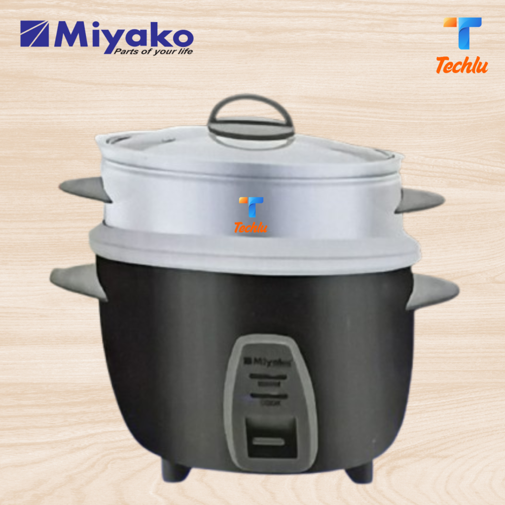 Miyako 3 in 1 Double Pot Rice Cooker 1.5 LTR MRC-515YLD Model : MRC-515 YLD 1.5 LTR Cooking Capacity 50 Watt Keep Warm Non-Stick Coating Aluminium Cooking 2 Pot Inner pot non stick coating inside two layers with Food Grade Automatic Cooking One Touch Button For Easy Control Automatic Keep Warm Function Over-Heat Protector And Energy Saving Power: 800 Watt / 220-240
