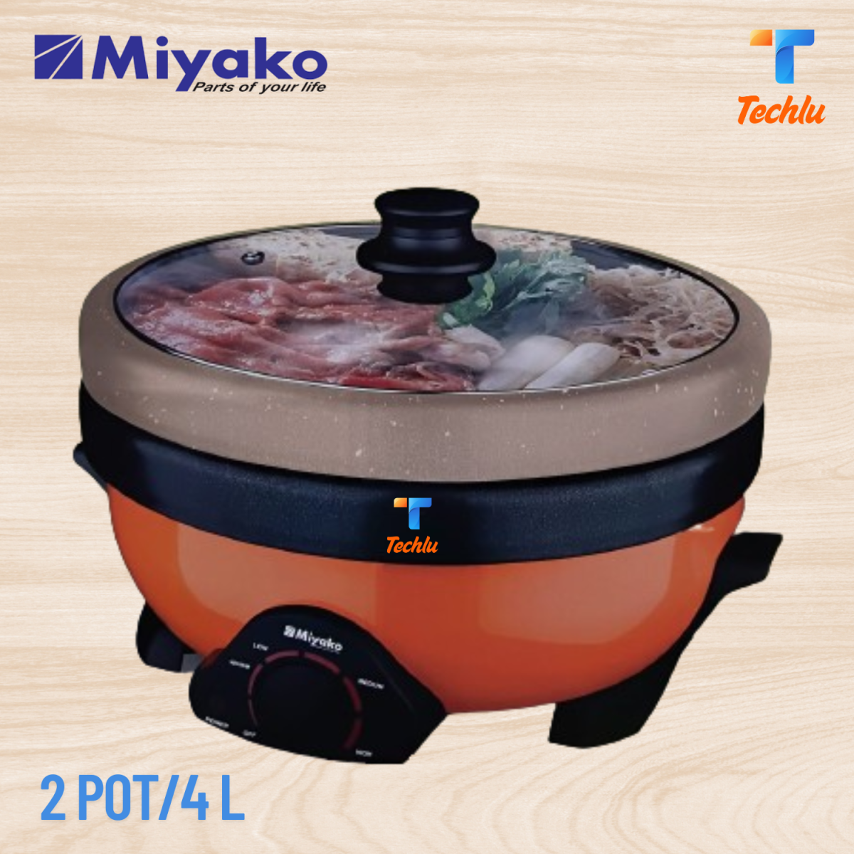 4 liter 2 pot Miyako curry cookermiyako multi cooker