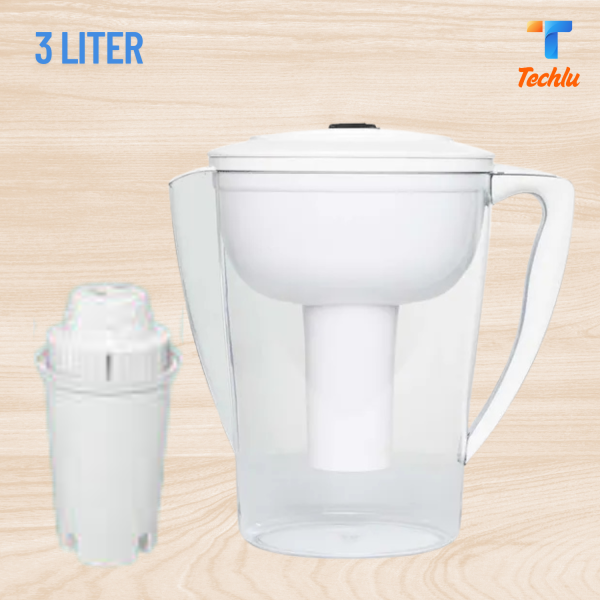Portable Water Filter Pitcher Large Capacity with Activated Carbon for Home or Office Clean Purify Water Easily Convenient Water Pitcher