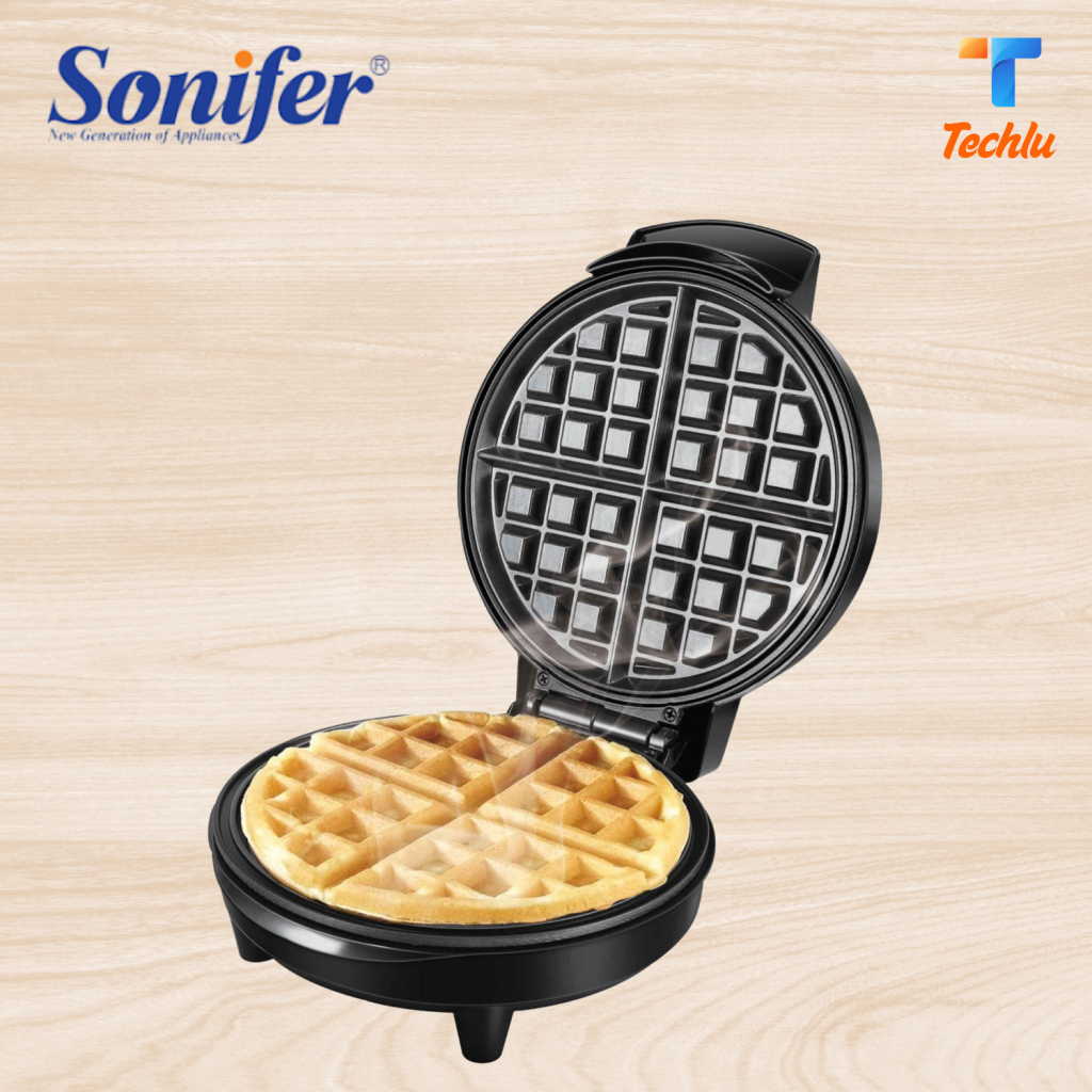 Sonifer Waffle Maker SF-6084 – 1000W Power, Non-stick Plate, Adjustable Temperature Control। ঘরে বসেই সহজে তৈরি করুন সুস্বাদু ও ক্রিসপি ওয়াফল।
